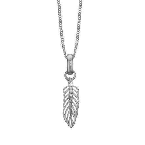 Image of Feather 925 sterling sølv Christina sølv halskæder smykke fra Christina Collect